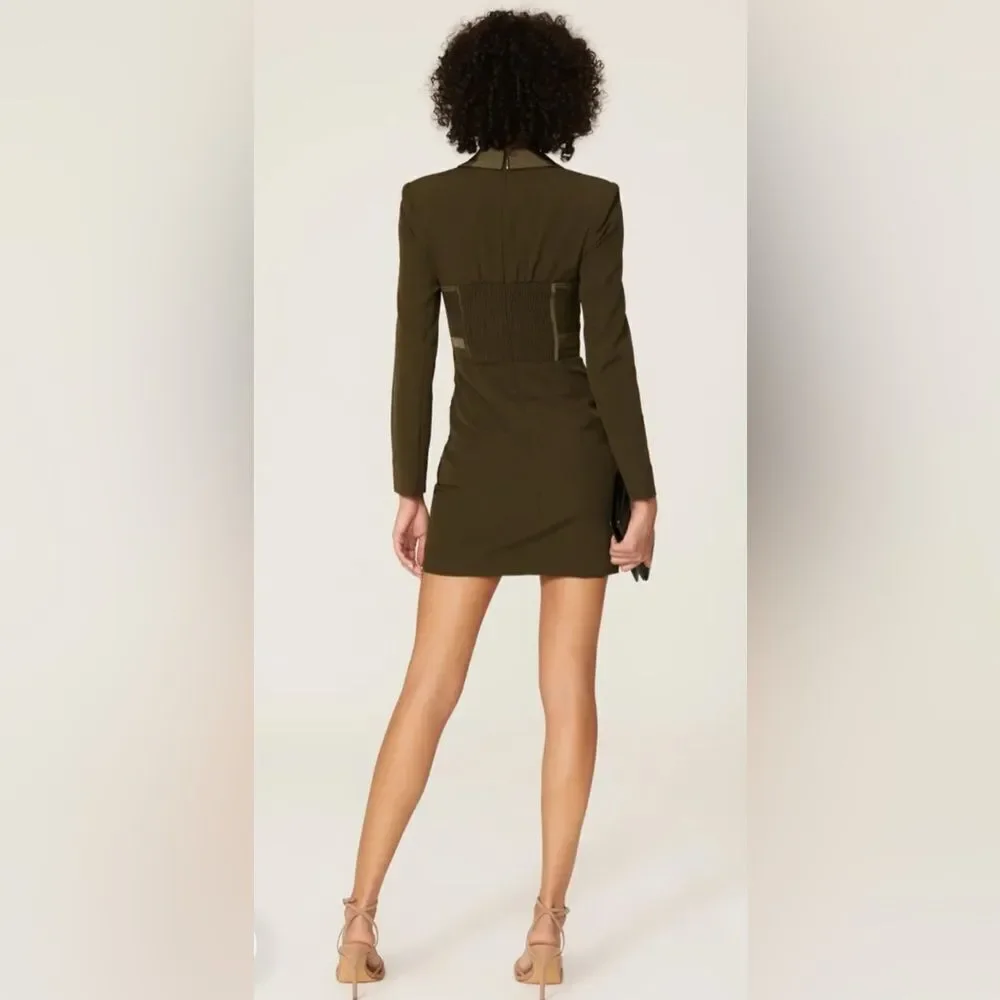 Lavish Alice Khaki Corset Mini Dress Size US 0